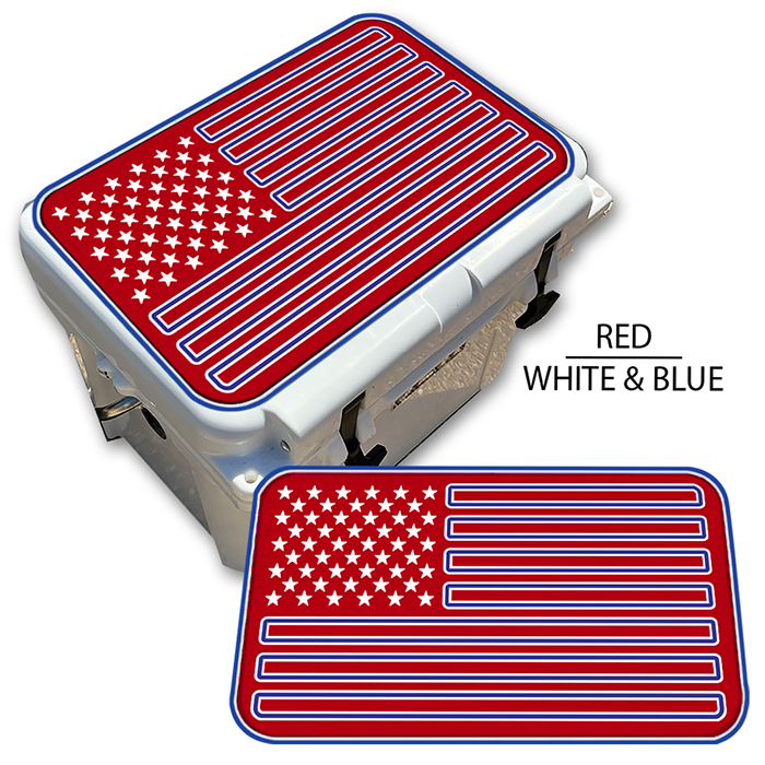 American Flag Cooler Top Pad - Tri color : Red, White, Blue