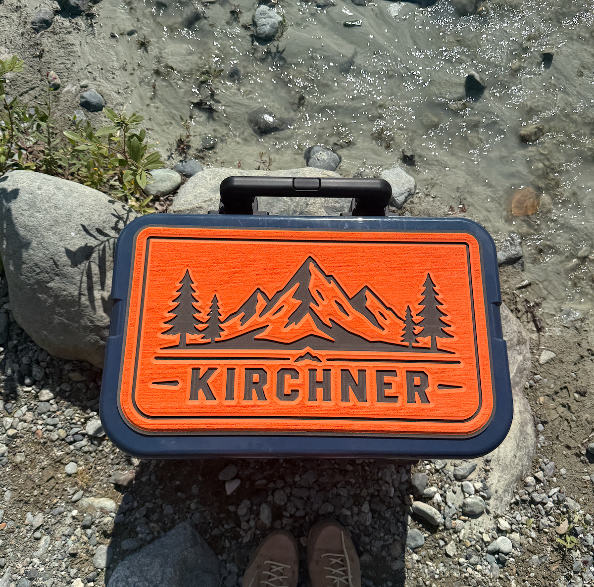 Mountain Range Dream with Name personalized cooler pad top