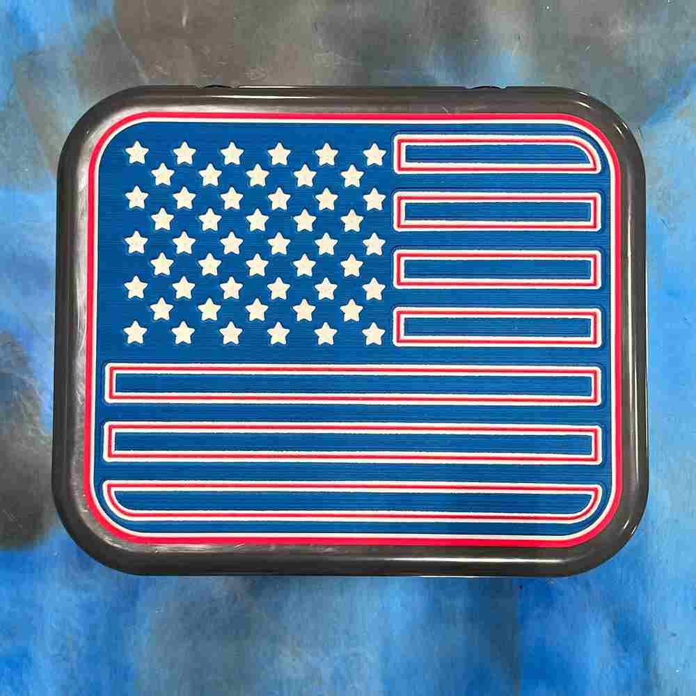 American Flag Cooler Top Pad - Tri color : Red, White, Blue