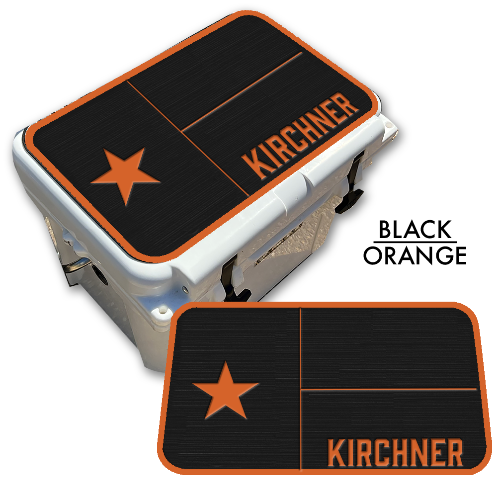 Texas Flag with Name - Cooler Pad Top