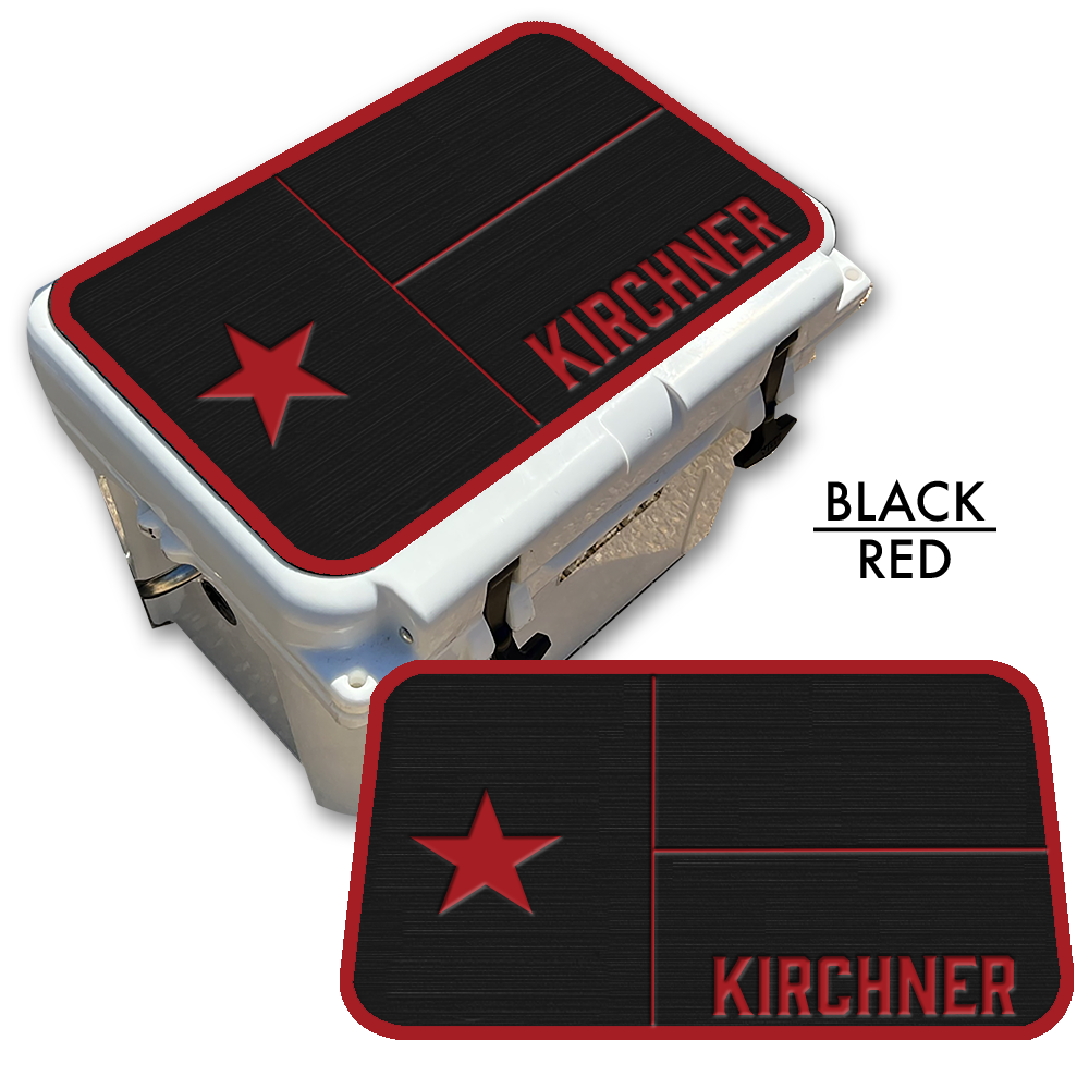 Texas Flag with Name - Cooler Pad Top