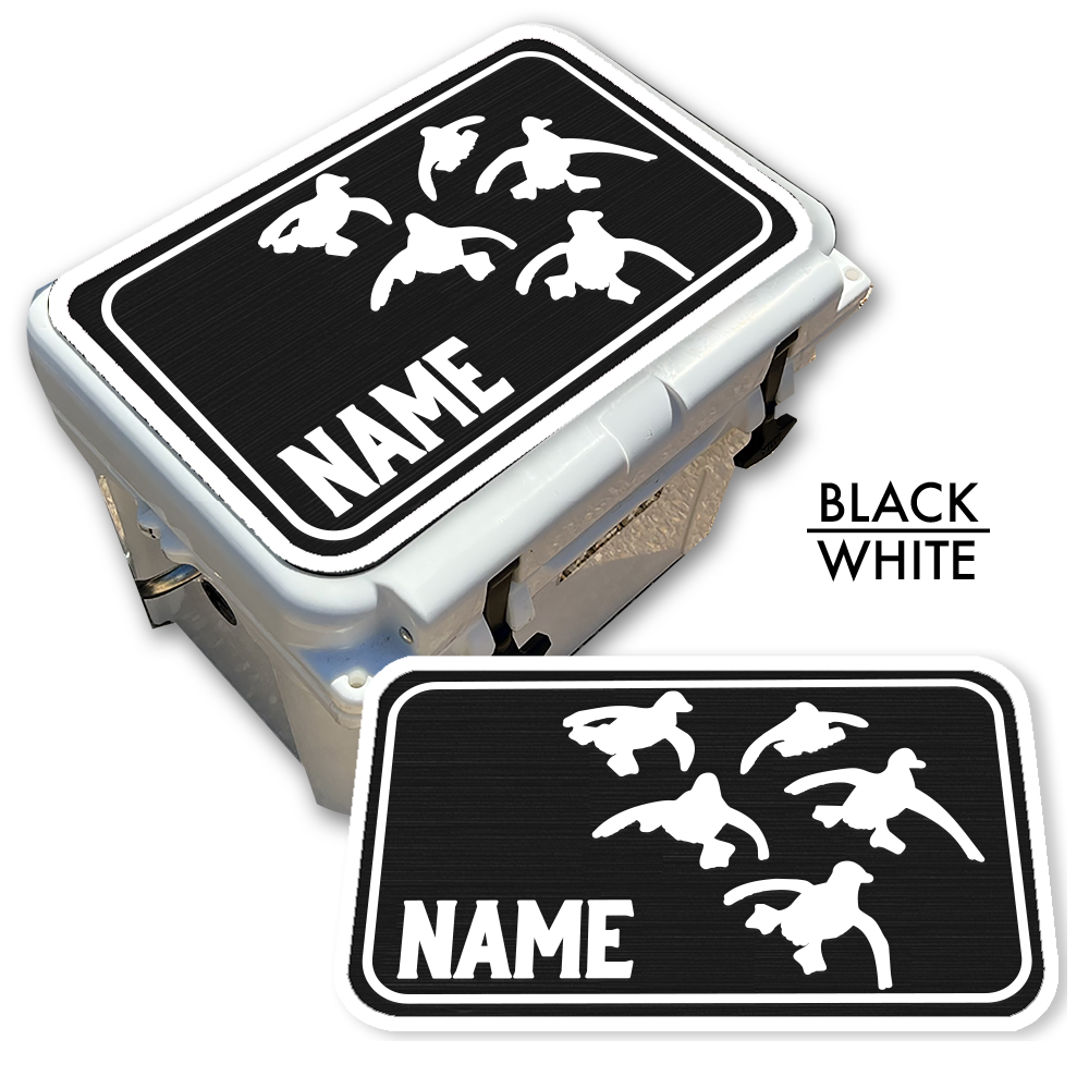 Custom Cooler Top Pad Flying Ducks With Name