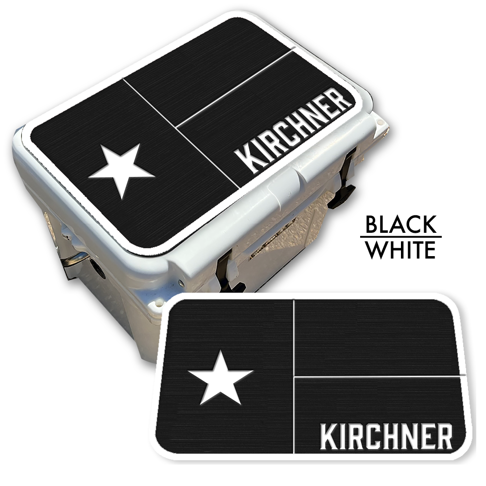 Texas Flag with Name - Cooler Pad Top