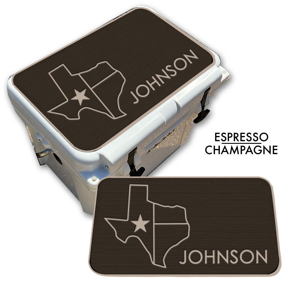 Texas with NAME - Cooler Pad Top