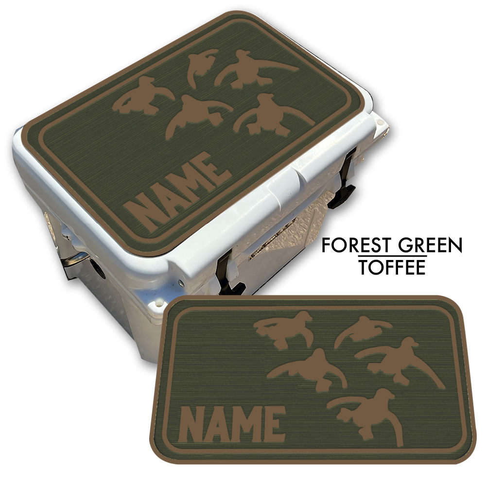 Custom Cooler Top Pad Flying Ducks With Name