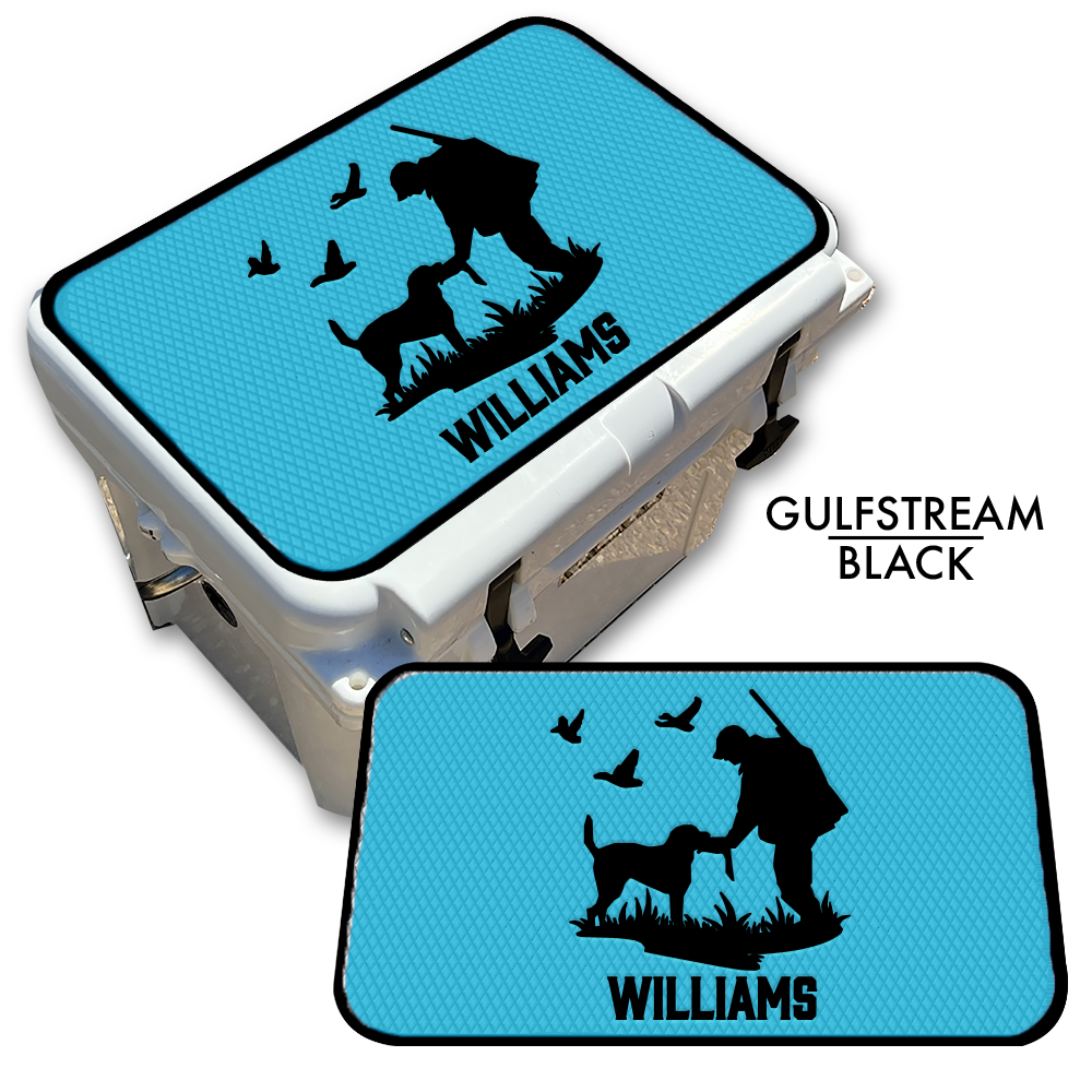 Duck Hunting with Dog - Cooler Pad Top with Name
