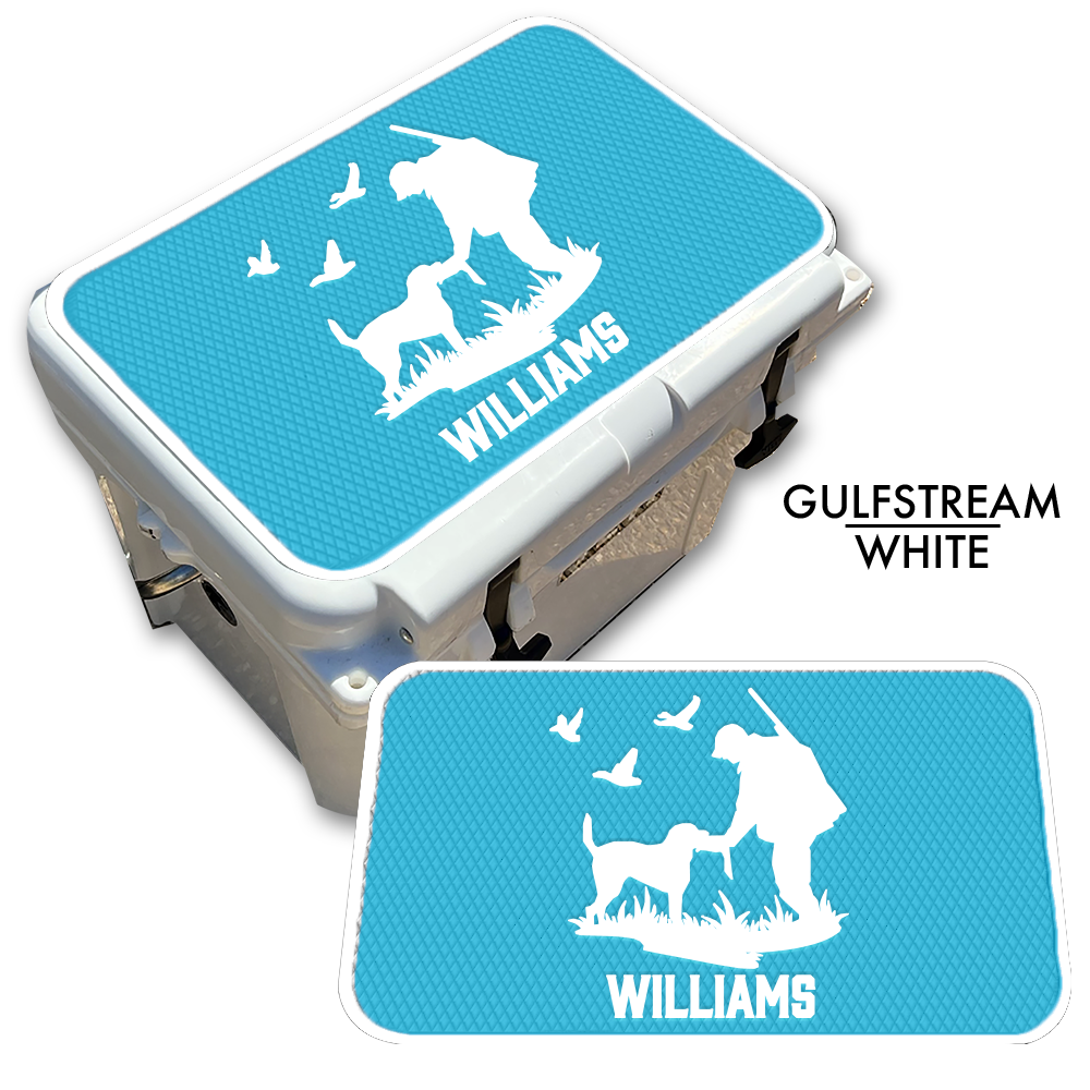 Duck Hunting with Dog - Cooler Pad Top with Name