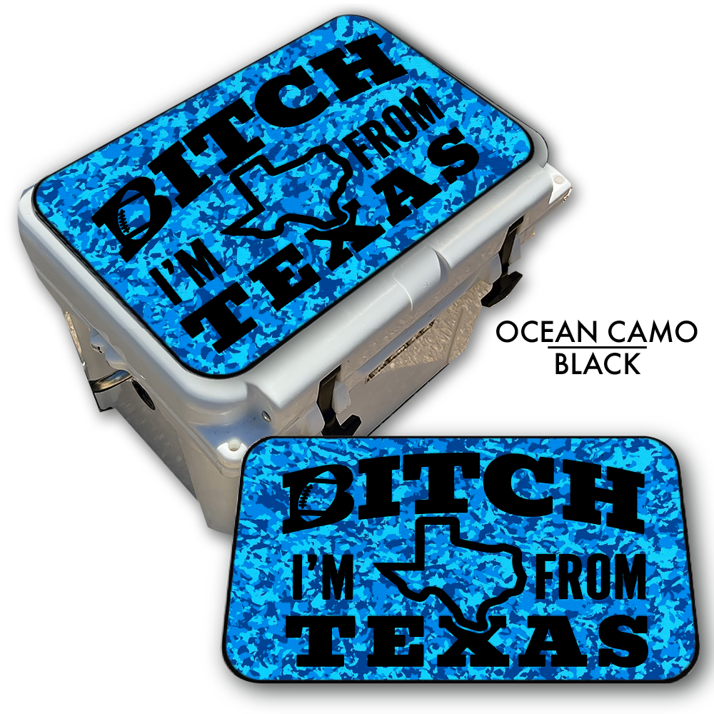 B*tch I’m from Texas Football - Cooler Top Pad