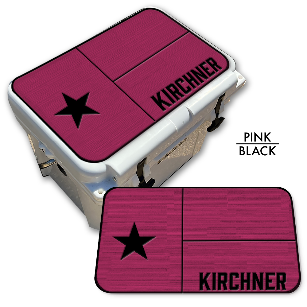 Texas Flag with Name - Cooler Pad Top