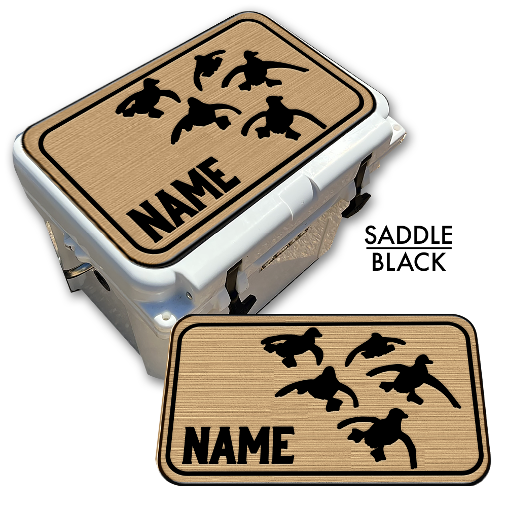 Custom Cooler Top Pad Flying Ducks With Name