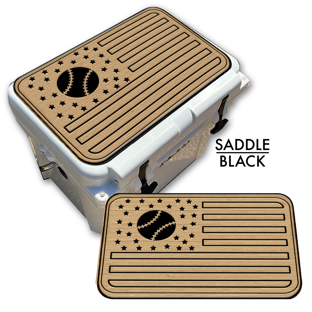 Baseball American Flag - Cooler Pad Top