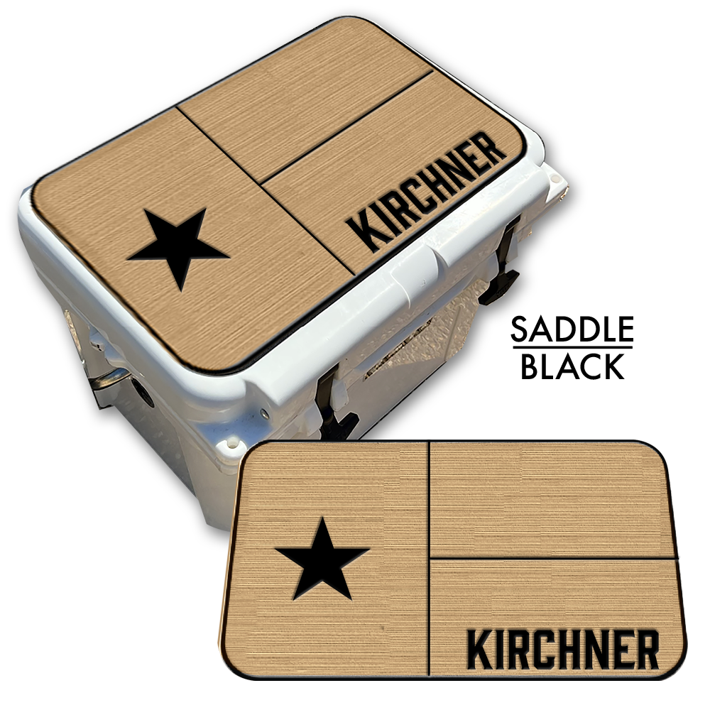 Texas Flag with Name - Cooler Pad Top