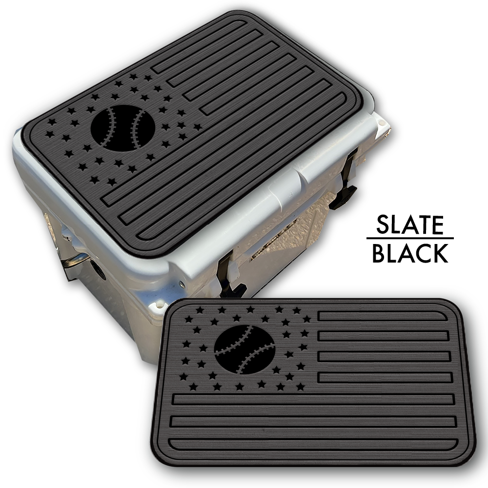 Baseball American Flag - Cooler Pad Top