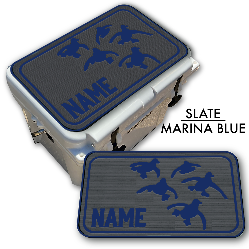 Custom Cooler Top Pad Flying Ducks With Name