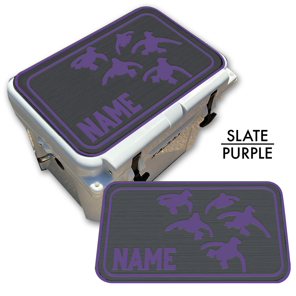 Custom Cooler Top Pad Flying Ducks With Name