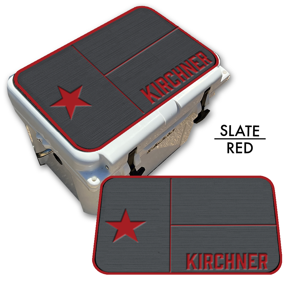 Texas Flag with Name - Cooler Pad Top