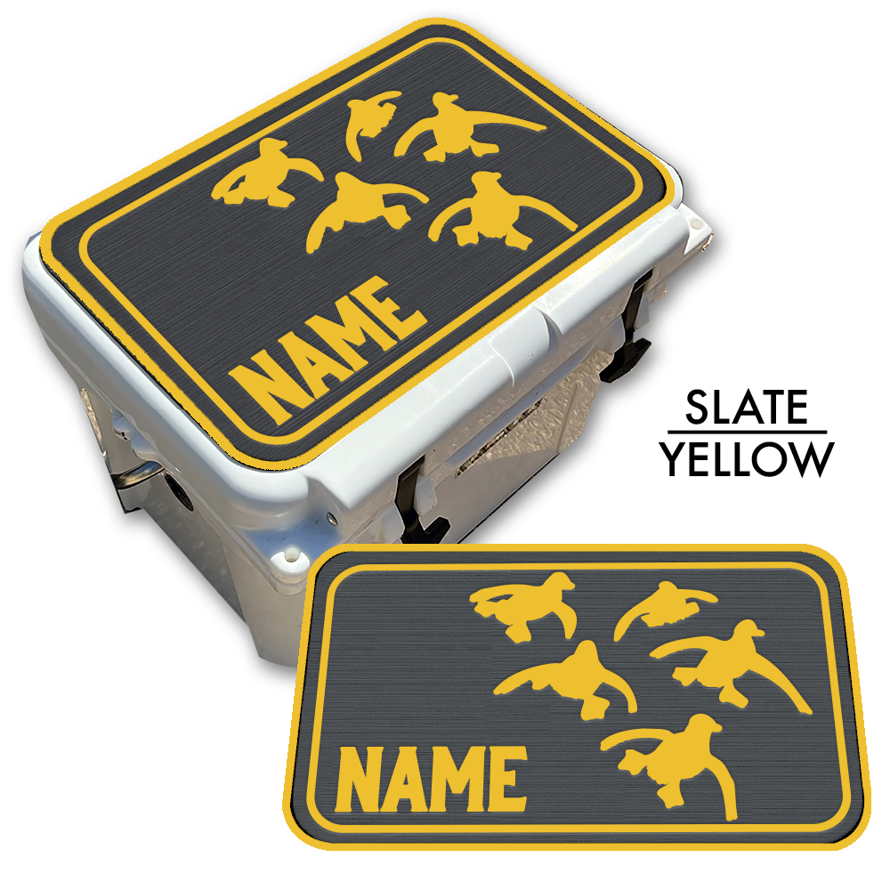 Custom Cooler Top Pad Flying Ducks With Name