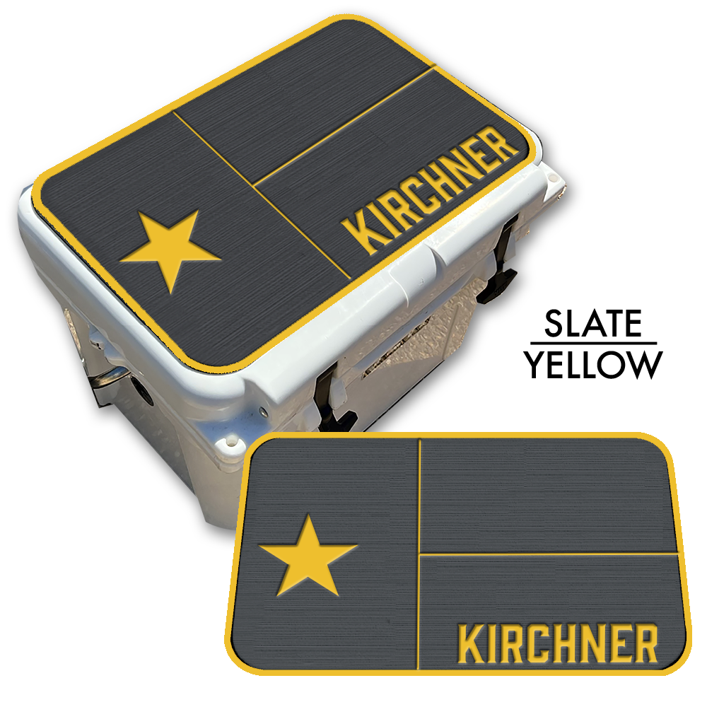 Texas Flag with Name - Cooler Pad Top