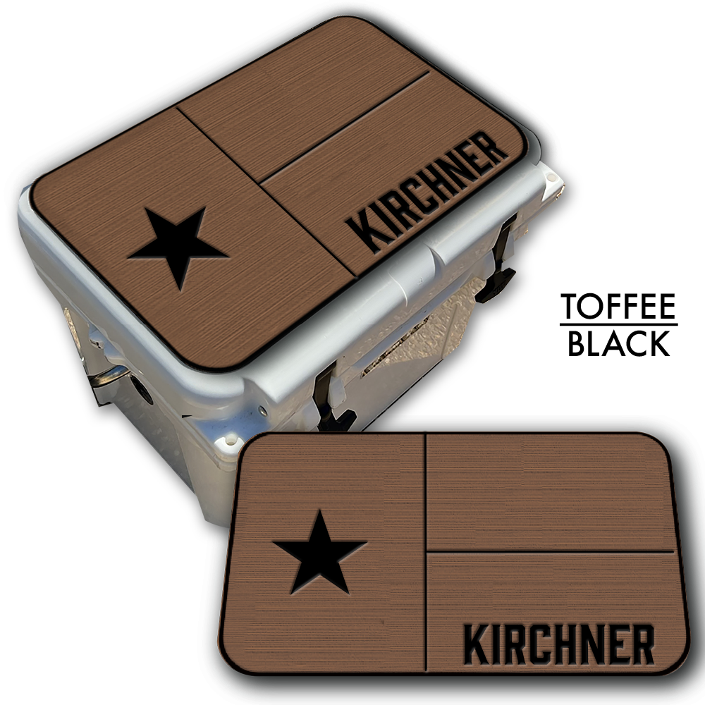Texas Flag with Name - Cooler Pad Top
