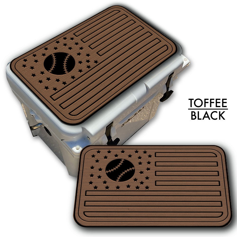 Baseball American Flag - Cooler Pad Top