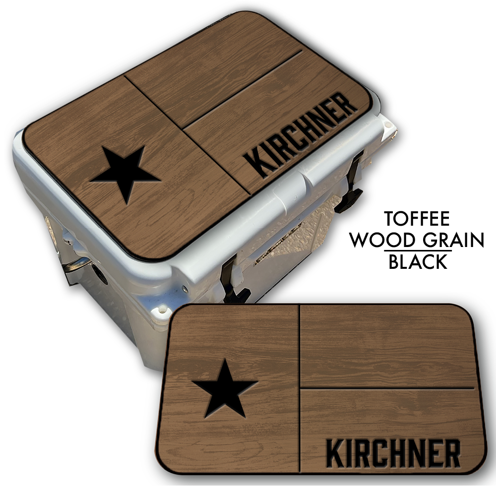 Texas Flag with Name - Cooler Pad Top