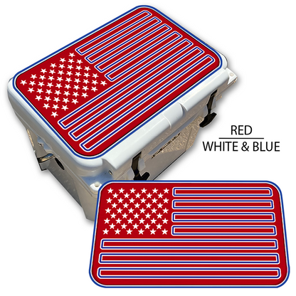 American Flag Cooler Top Pad - Tri color : Red, White, Blue