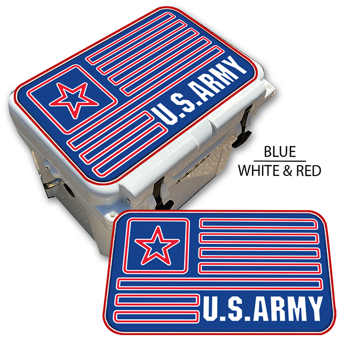 Army American Flag Cooler Top Pad - Tri color : Red, White, Blue