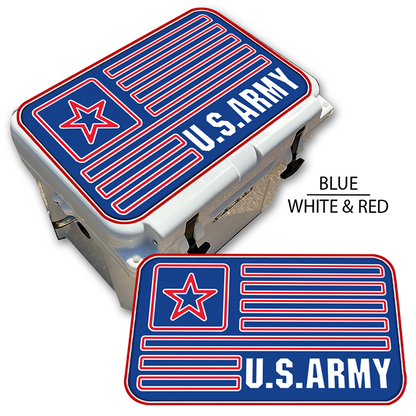 Army American Flag Cooler Top Pad - Tri color : Red, White, Blue