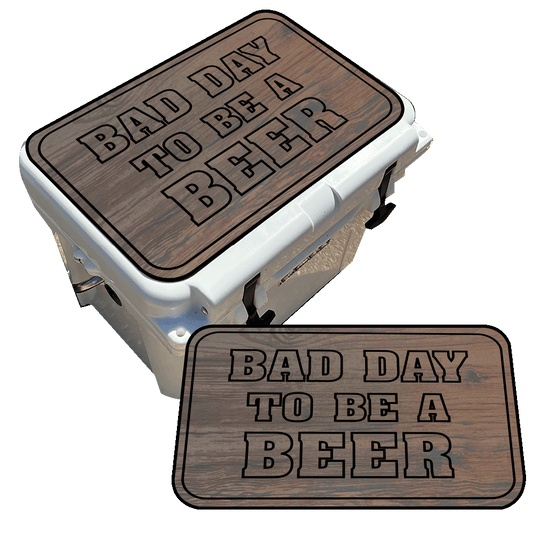 Bad Day To Be A Beer - Woodgrain Cooler Pad Top