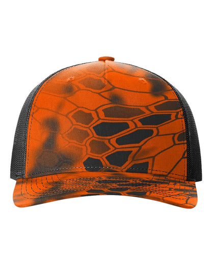 Camo Velcro Hat - Laser Engraved Faux Leather