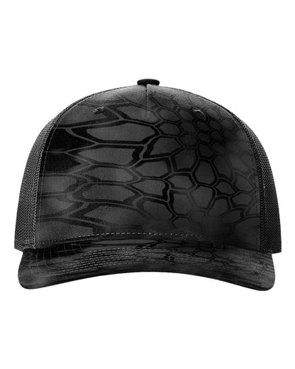 Camo Velcro Hat - Laser Engraved Faux Leather