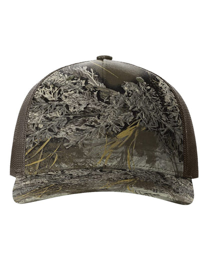 Camo Velcro Hat - Laser Engraved Faux Leather
