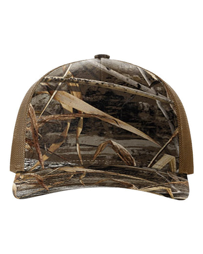 Camo Velcro Hat - Laser Engraved Faux Leather