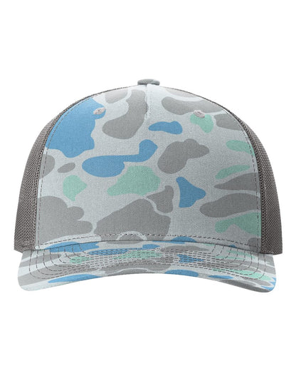 Camo Velcro Hat - Laser Engraved Faux Leather