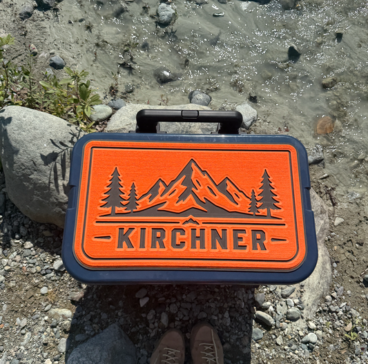 Mountain Range Dream with Name personalized cooler pad top