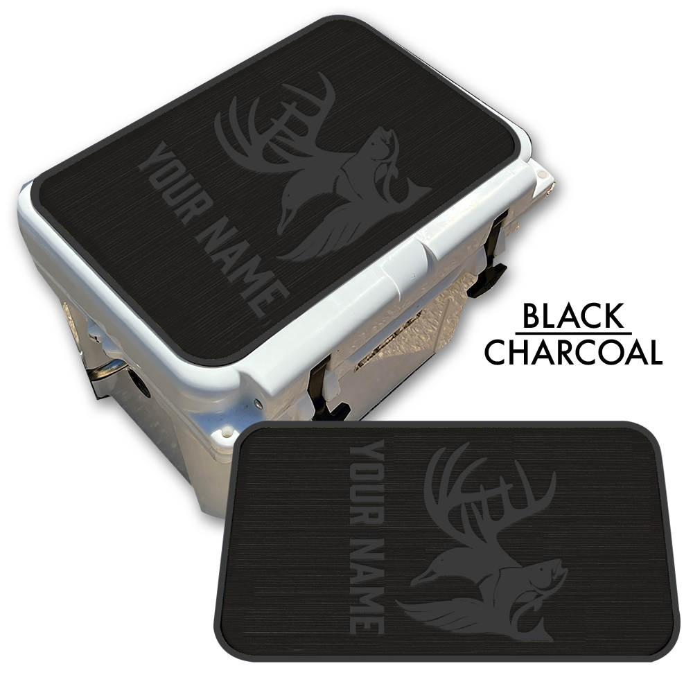 Hunting & Fishing Abstract - Cooler Pad Top with Name