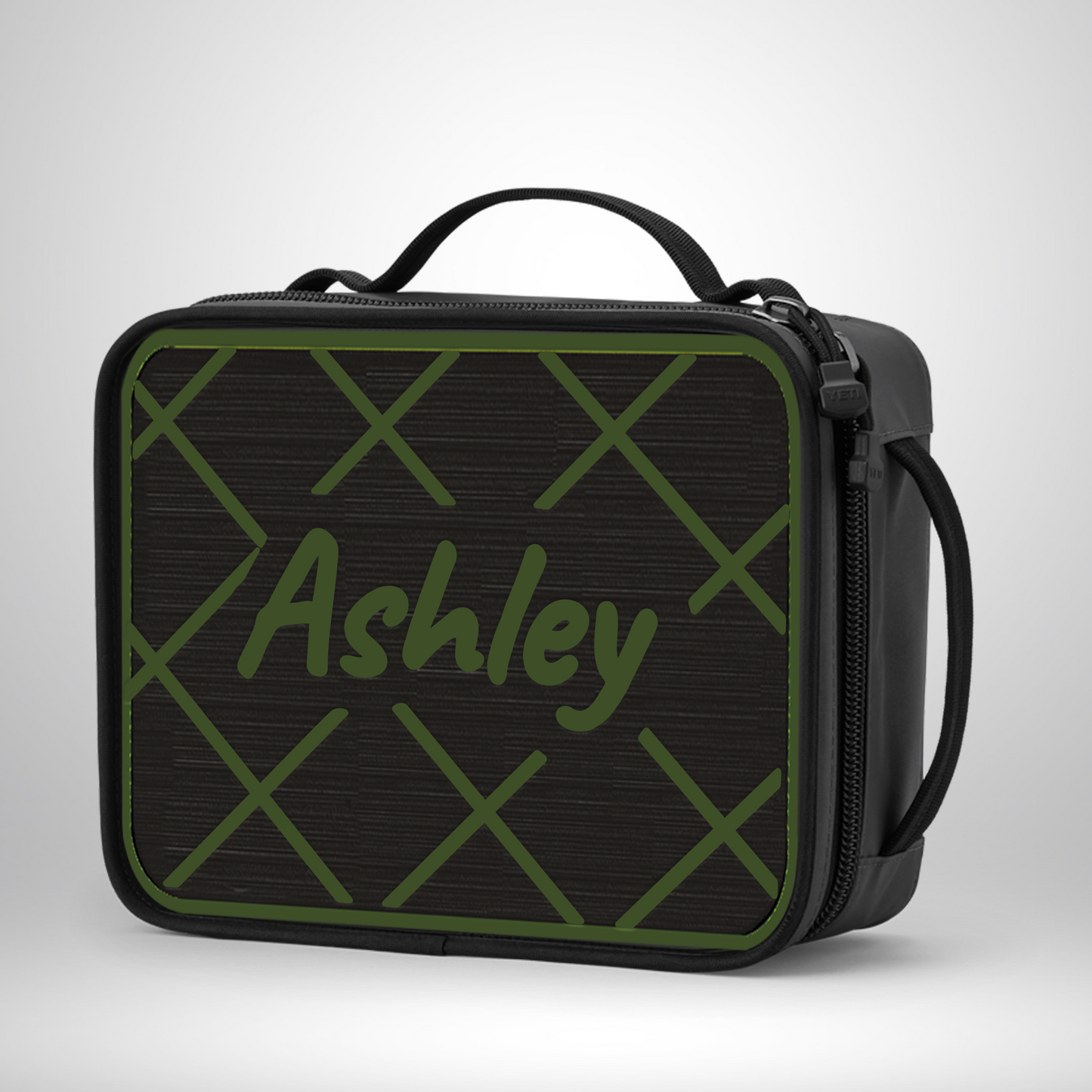 Yeti Lunch Box Pad - Criss Cross Pattern with Name