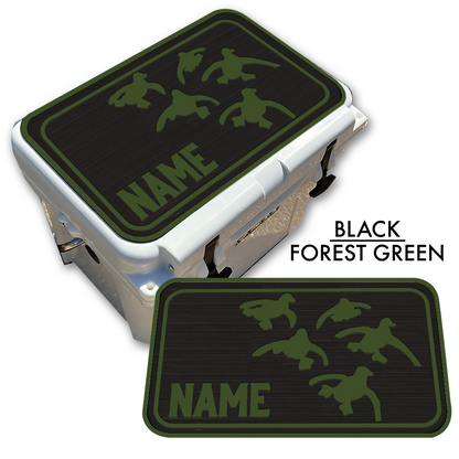 Custom Cooler Top Pad Flying Ducks With Name