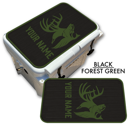 Hunting & Fishing Abstract - Cooler Pad Top with Name