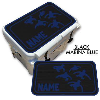 Custom Cooler Top Pad Flying Ducks With Name