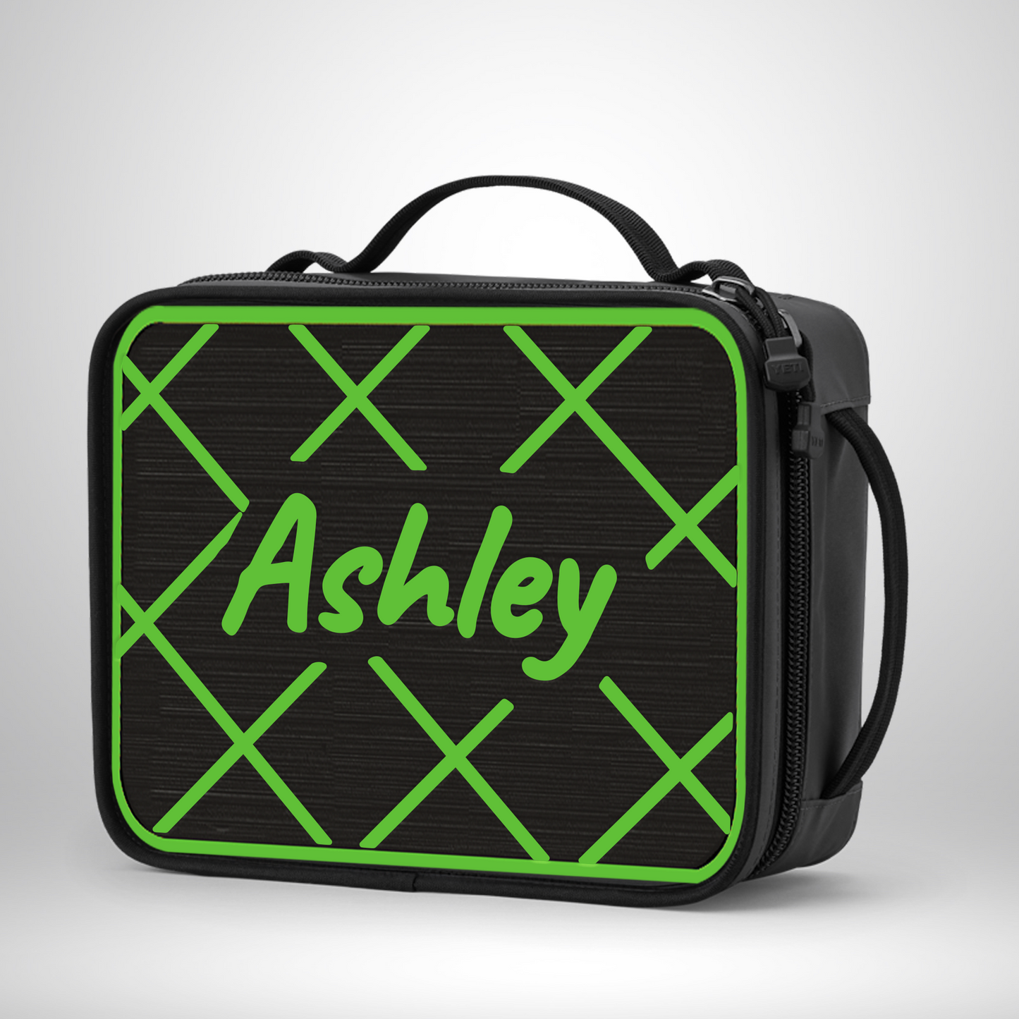 Yeti Lunch Box Pad - Criss Cross Pattern with Name