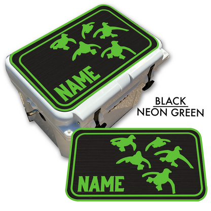 Custom Cooler Top Pad Flying Ducks With Name
