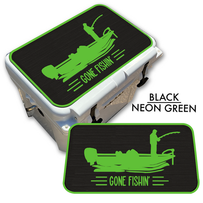 Gone Fishin' with Boat - Cooler Pad Top