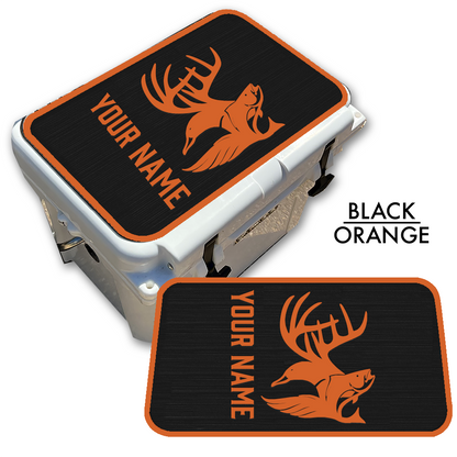 Hunting & Fishing Abstract - Cooler Pad Top with Name