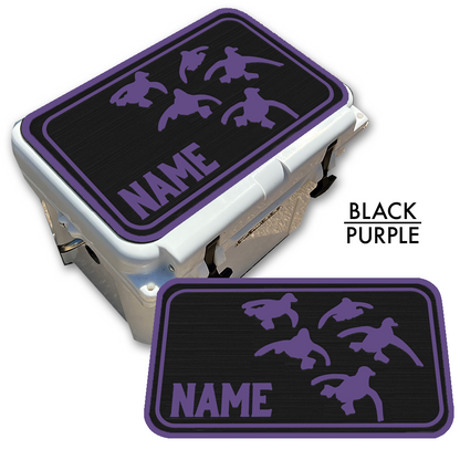 Custom Cooler Top Pad Flying Ducks With Name