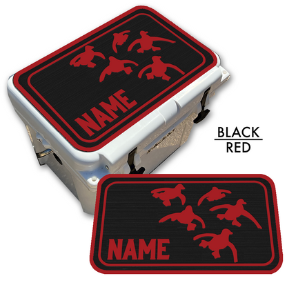 Custom Cooler Top Pad Flying Ducks With Name