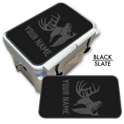 Hunting & Fishing Abstract - Cooler Pad Top with Name