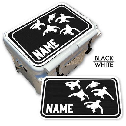 Custom Cooler Top Pad Flying Ducks With Name