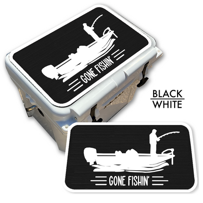 Gone Fishin' with Boat - Cooler Pad Top