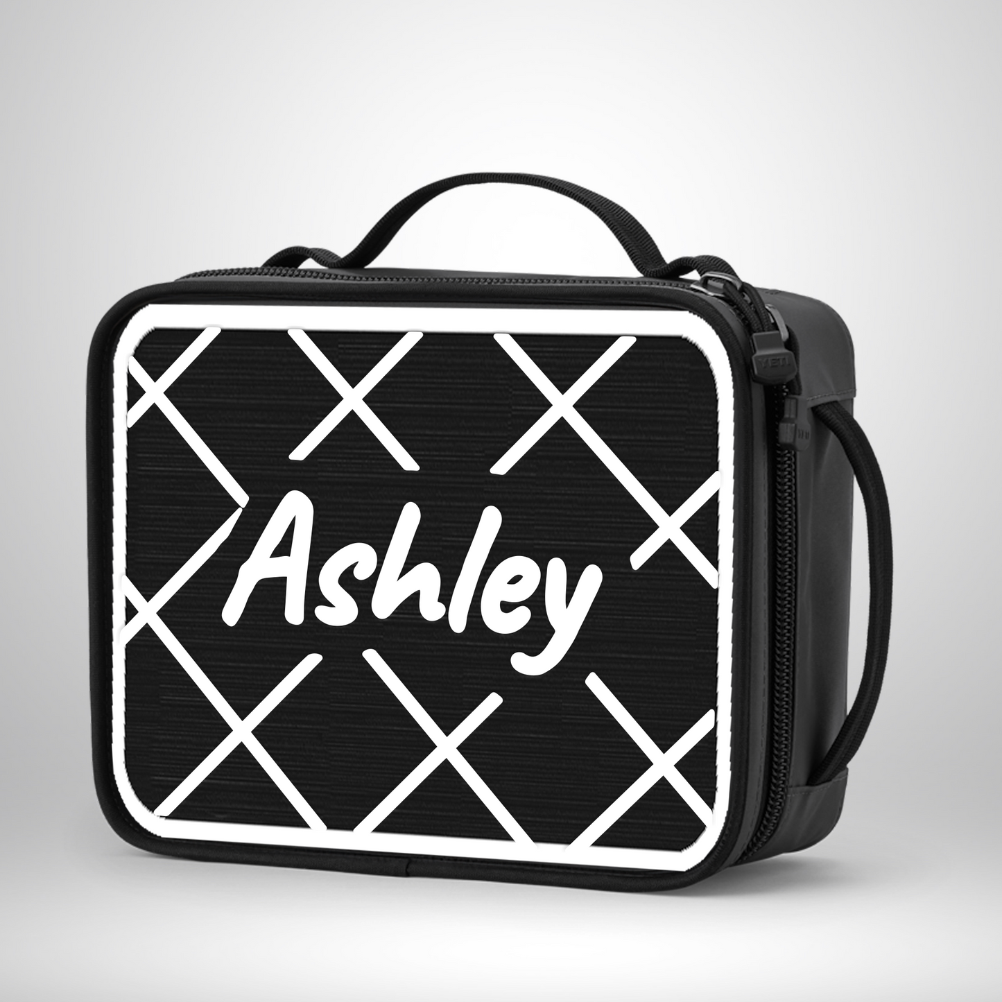 Yeti Lunch Box Pad - Criss Cross Pattern with Name